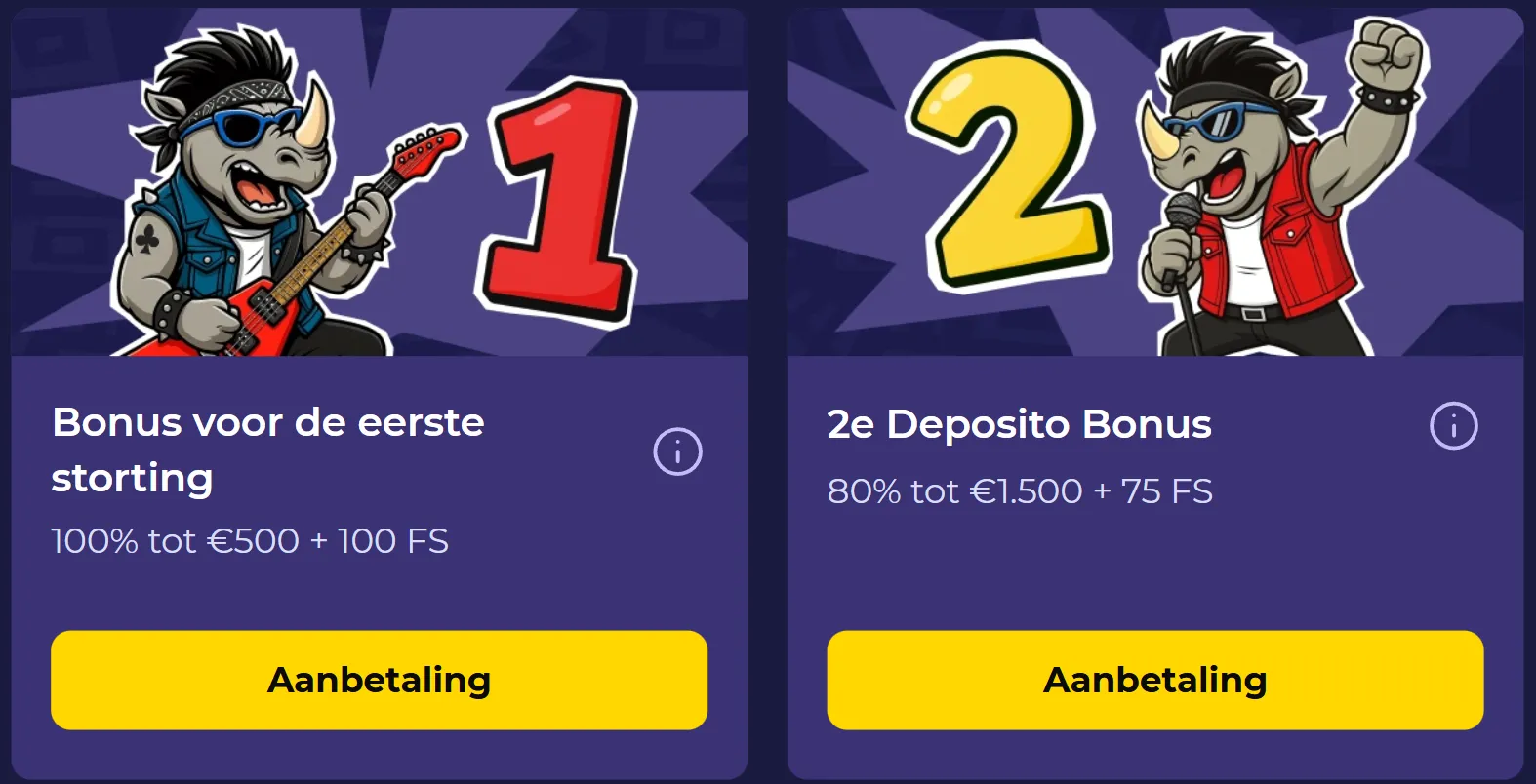 Spinorhino Casino bonus en welkomstaanbieding